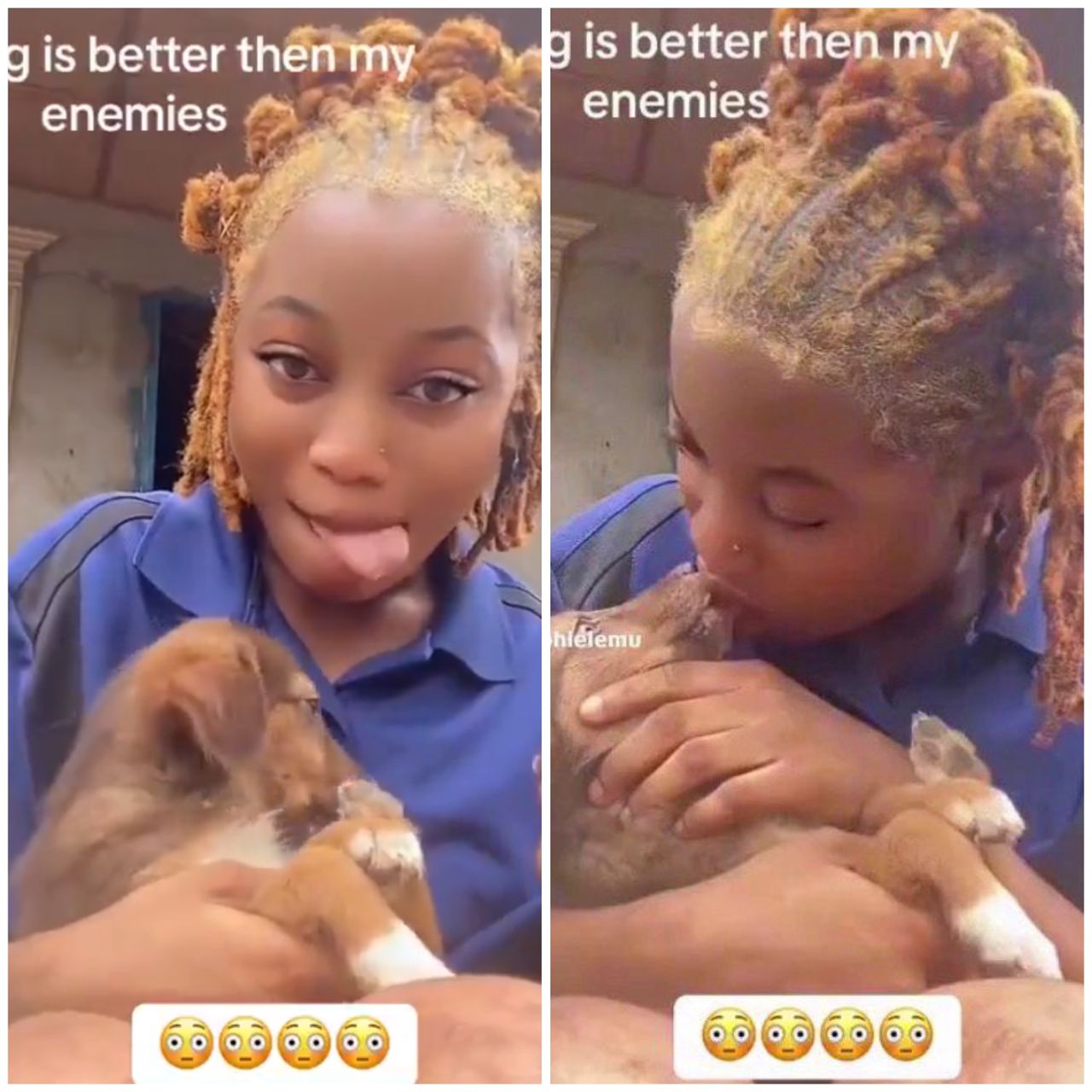 Nigerian doctor raises alarm over viral video of young lady using her mouth to extract liquid from her dog and swallowing it